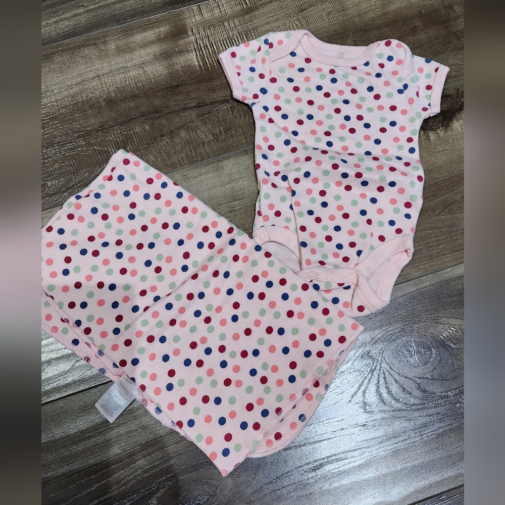 *0-3 Months Onesie and Swaddle*